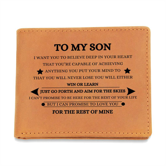 To My Son Leather Wallet