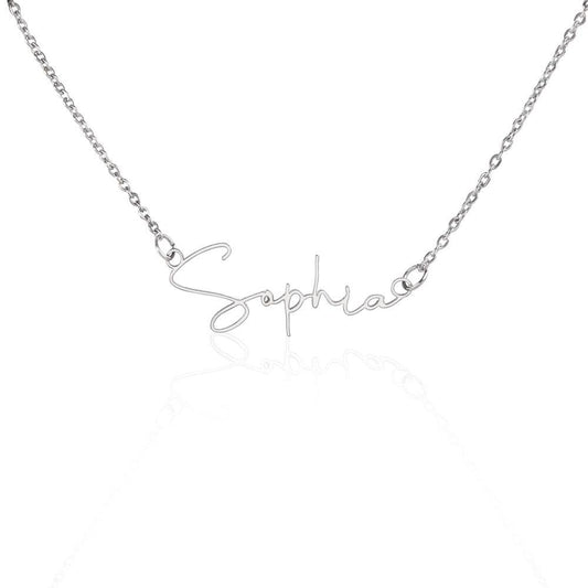 Personalized Custom Signature Style Name Necklace