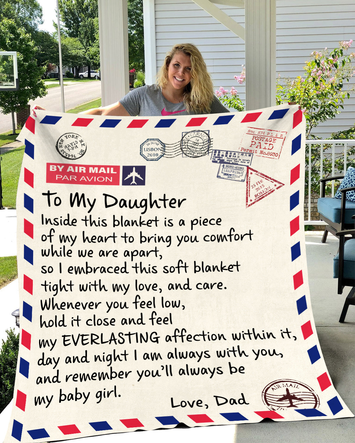 To My Daughter Blanket - From Dad