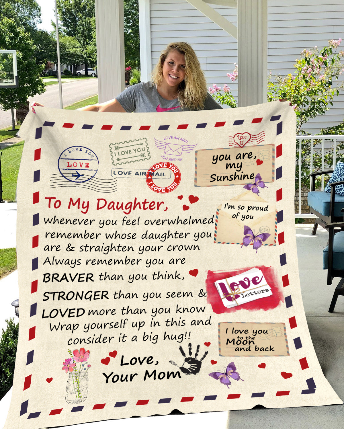 To My Daughter Blanket - From Mom