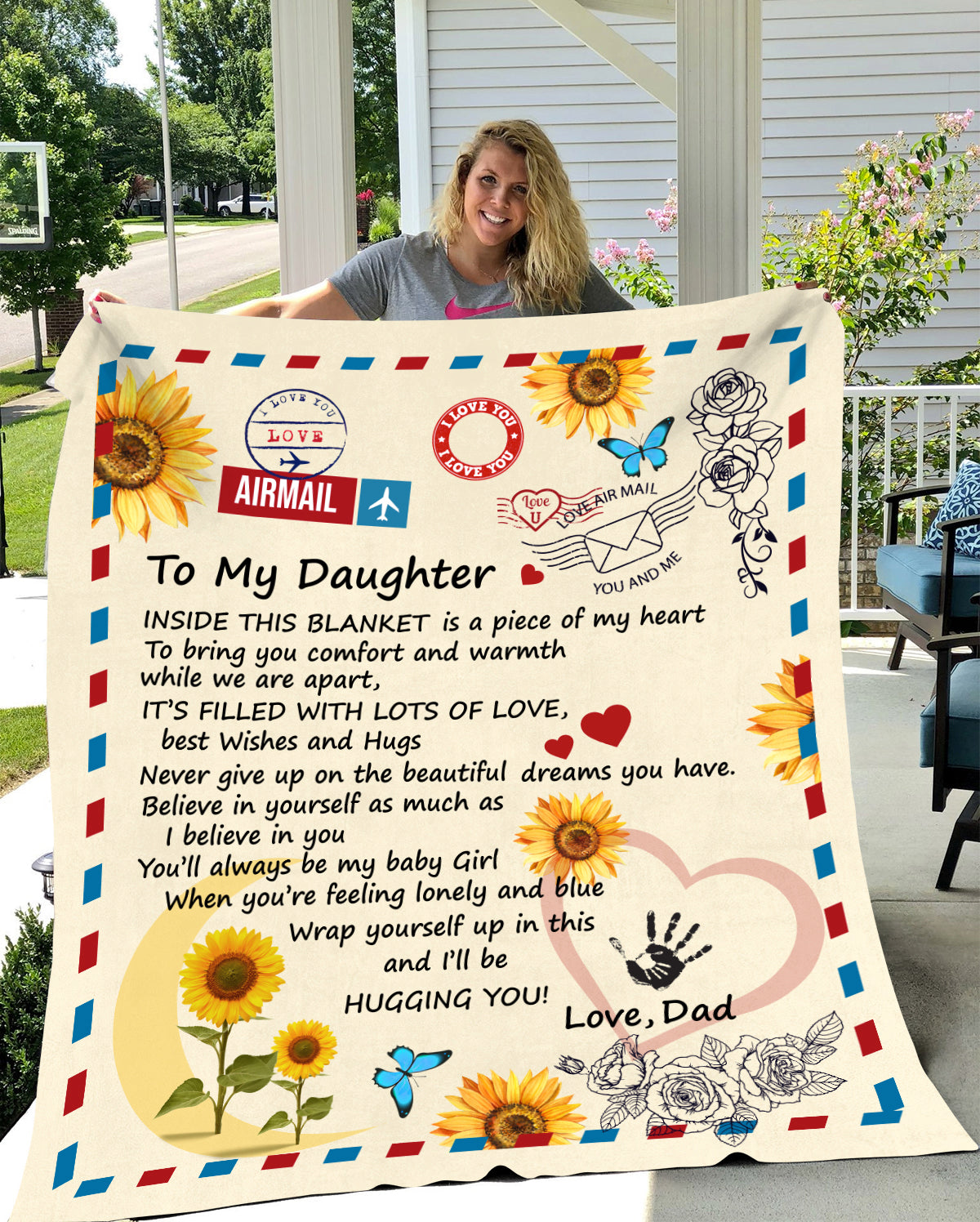 To My Daughter Blanket - From Dad