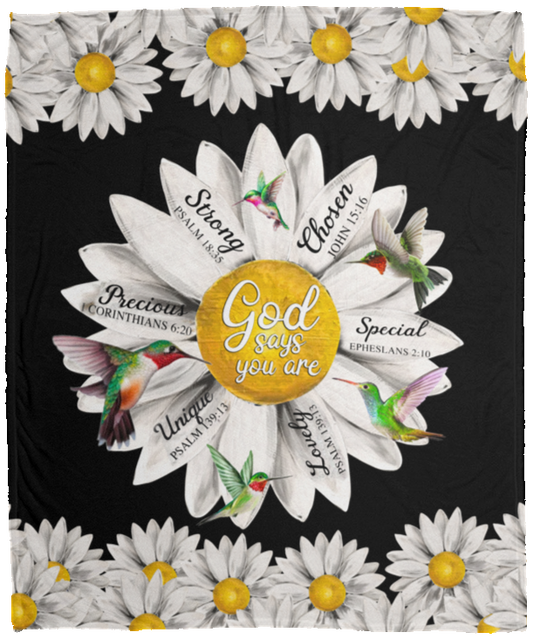 Soulful Comfort: 'God Says You Are' Blanket – Embrace Divine Warmth!